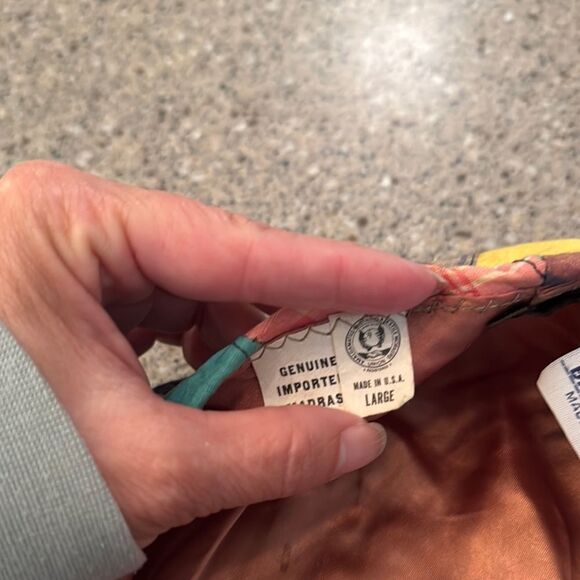 BRONER Vintage Union Made Madras Flat Cap Newsboy Cabbie Hat - Picture 2 of 8